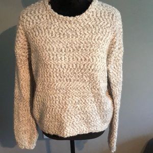 Beige and light gray sweater size medium